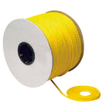 Poly Hollow Braided Rope 1/4" 16 Strand Yellow 1000 Ft Spool